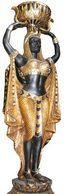 Black/Gold Statue Female Small (H1.35m)