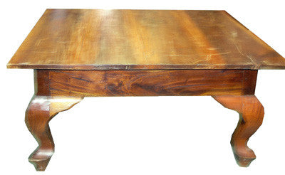 Coffee Table #014 Square Wood Low (H43cm W88cm D90cm)