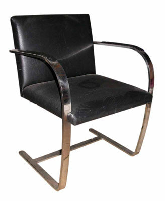 Armchair #26 Chrome and Black VInyl  [x=4]
