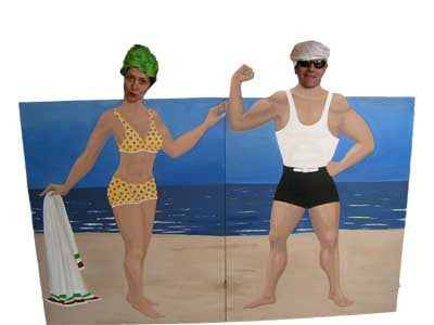 Beach Scene Photo op. (1.1m folded. Unfolds to  2.2m)