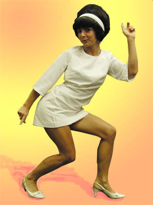 Dress 60s white short.