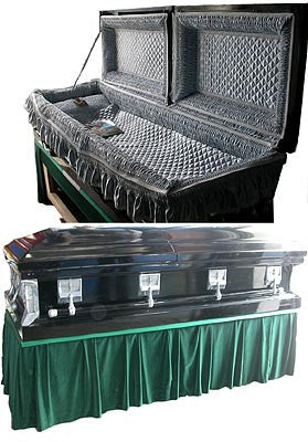 #01 Coffin American w Stand (0.6m x 2.1m x 0.7m)