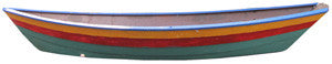 Boat Dinghy #2 blue yellow  red  green (0.5m x 1.3m x 4m)