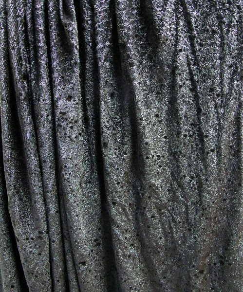Curtain metallic Grey silver worn (6m x 3m)
