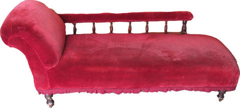 Chaise Lounge Red  (1.6m x 0.7m x 0.55m) 2 available